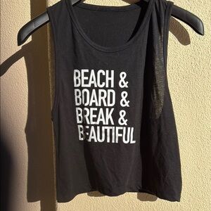 Black Graphic Tank Top
